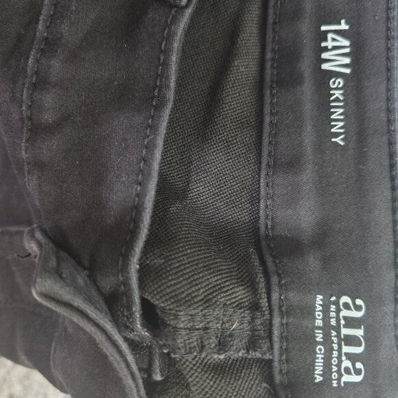a.n.a Black Skinny Jeans | Size 14W | Stretch High Rise Denim Pants - Picture 2 of 12